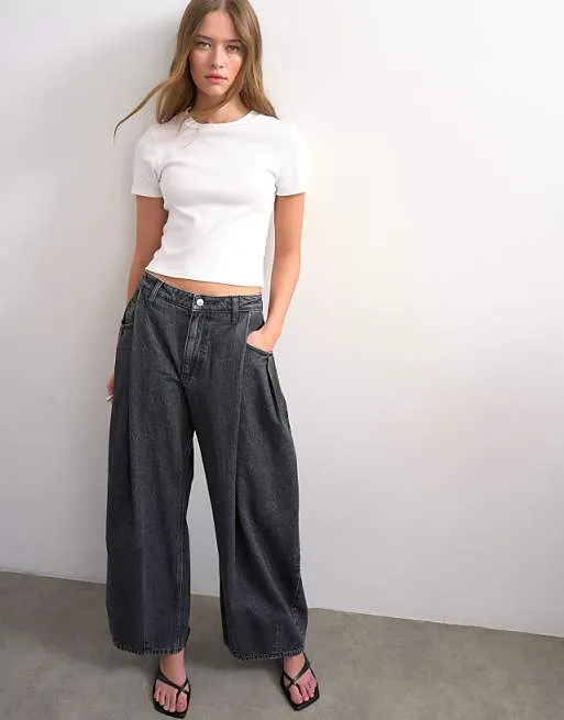 Черные джинсы средней посадки Topshop Cocoon
Черные джинсы средней посадки Topshop Cocoon