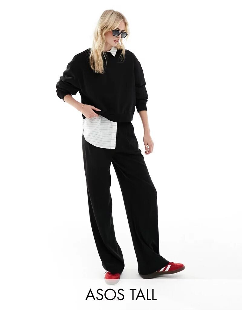 Черные льняные широкие брюки для папы ASOS Tall, Черный, Черные льняные широкие брюки для папы ASOS Tall
Черные льняные широкие брюки для папы ASOS Tall, Черный, Черные льняные широкие брюки для папы ASOS Tall
