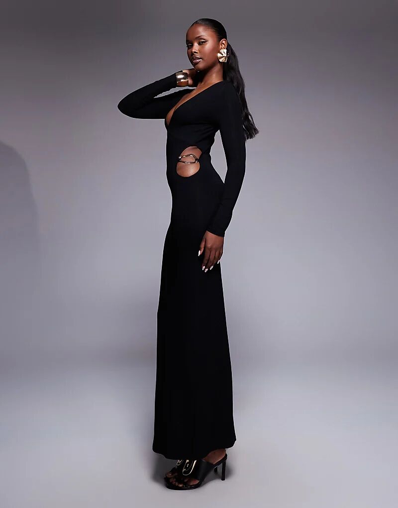 Платье миди с открытыми плечами и боковой отделкой ASOS DESIGN черного цвета
Платье миди с открытыми плечами и боковой отделкой ASOS DESIGN черного цвета