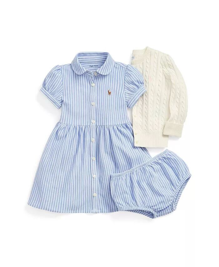 Раздельные кардиган и оксфордское платье для маленьких девочек Polo Ralph Lauren, розовый
Раздельные кардиган и оксфордское платье для маленьких девочек Polo Ralph Lauren, розовый
