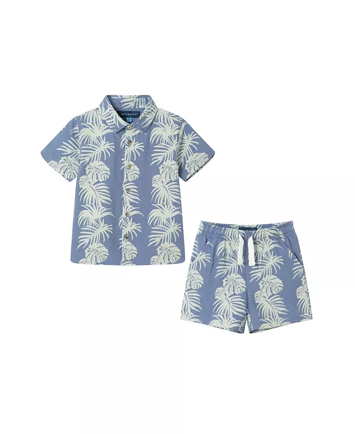 Комплект для мальчиков Toddler/Child с рубашкой на пуговицах из льна в полоску Palm Andy & Evan, синий
Комплект для мальчиков Toddler/Child с рубашкой на пуговицах из льна в полоску Palm Andy & Evan, синий