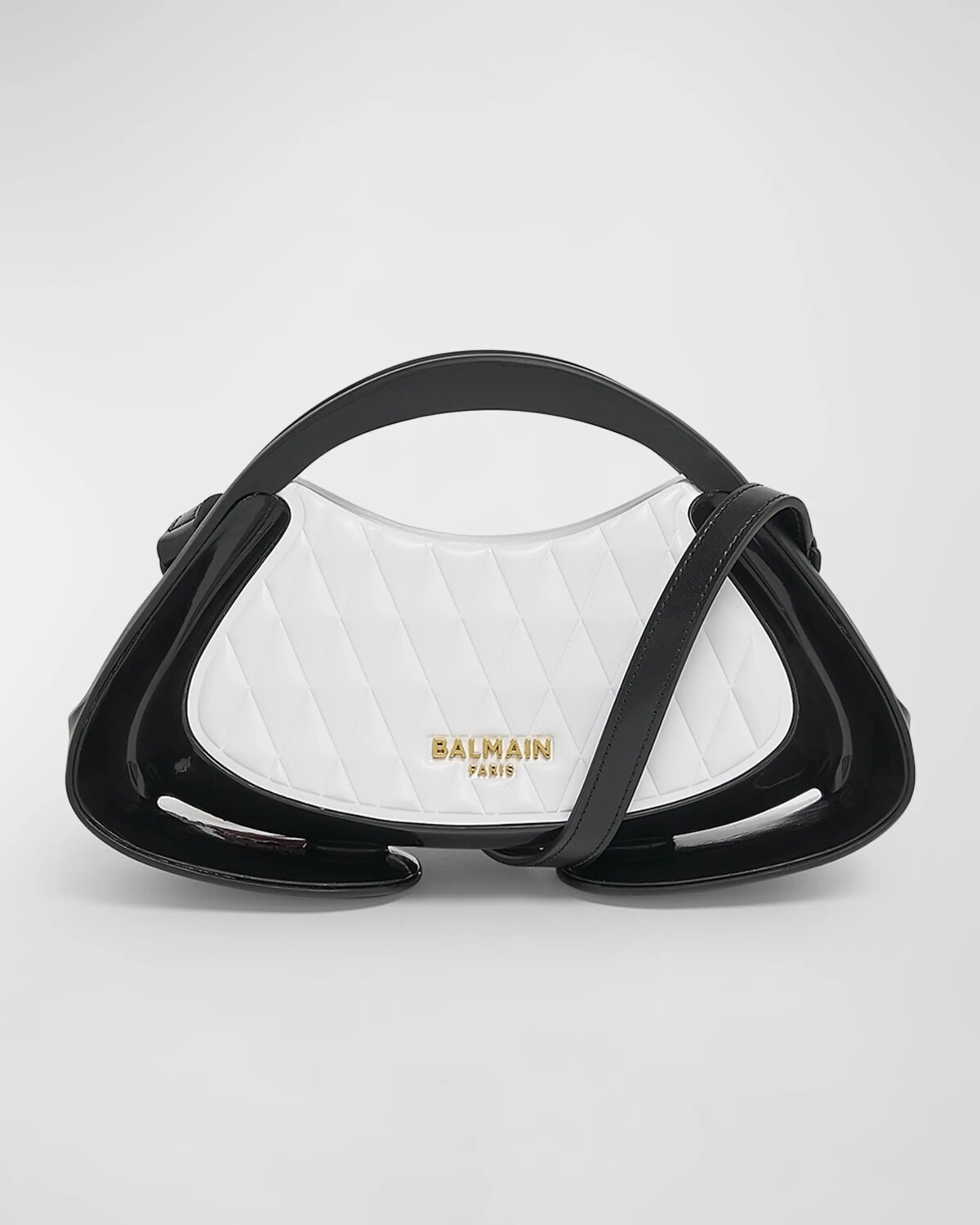Маленькая сумка Jolie Madam с верхней ручкой из стеганого полиуретана Balmain, цвет Blanc/Noir
Маленькая сумка Jolie Madam с верхней ручкой из стеганого полиуретана Balmain, цвет Blanc/Noir