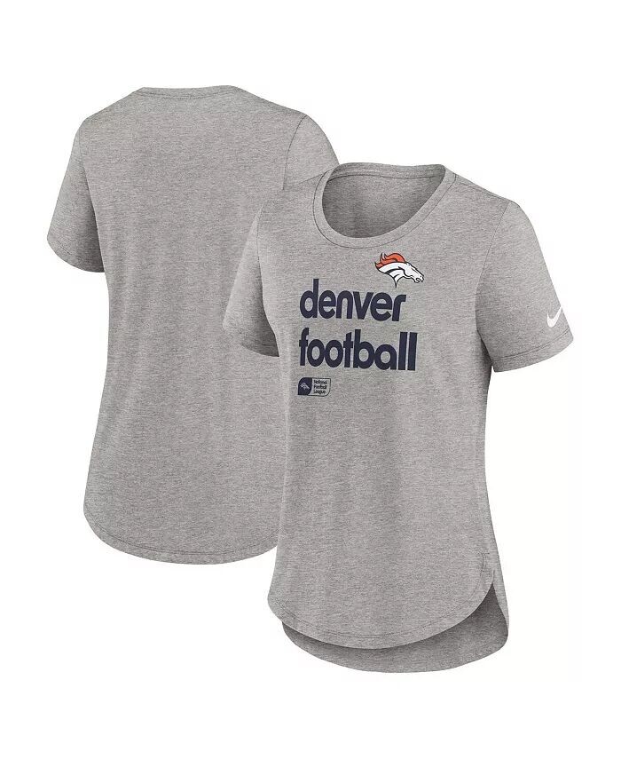 Женская футболка цвета «меланж» с принтом «Denver Broncos Fashion Tri-Blend» Nike
Женская футболка цвета «меланж» с принтом «Denver Broncos Fashion Tri-Blend» Nike