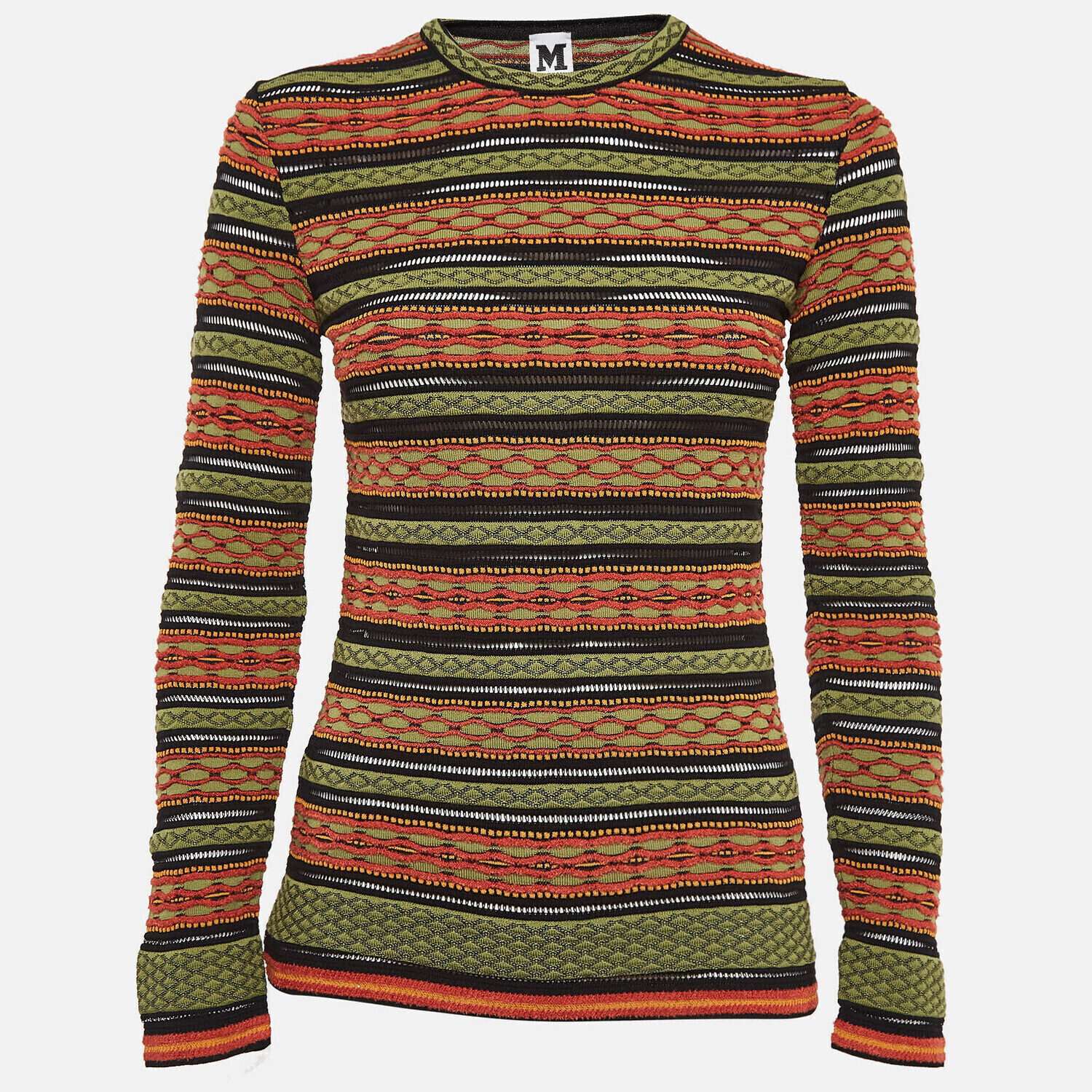 M Missoni Вязаный топ Missoni зеленого цвета с узором и длинными рукавами
M Missoni Вязаный топ Missoni зеленого цвета с узором и длинными рукавами