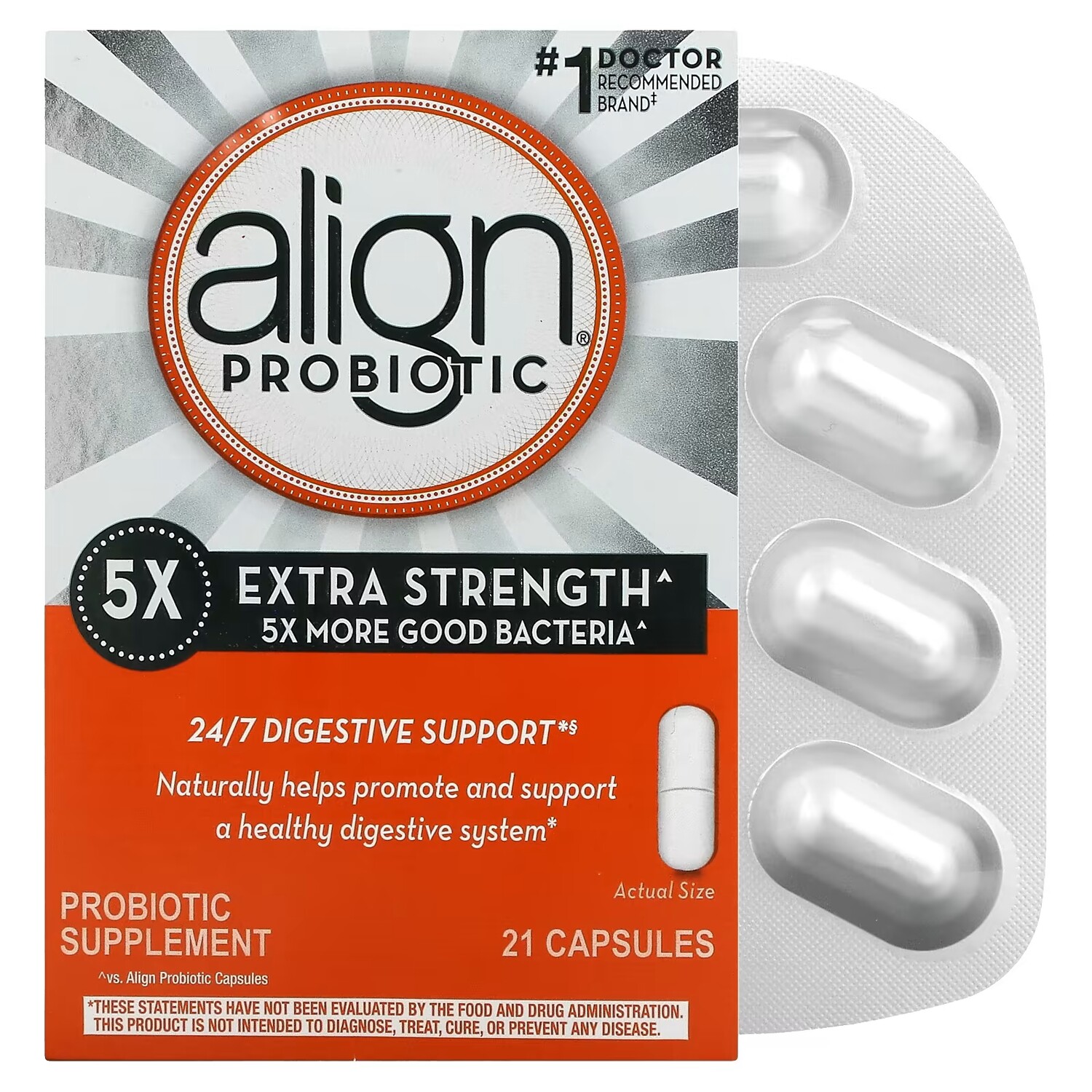 Пробиотическая добавка Align Probiotics 24/7, 21 капсула
Пробиотическая добавка Align Probiotics 24/7, 21 капсула