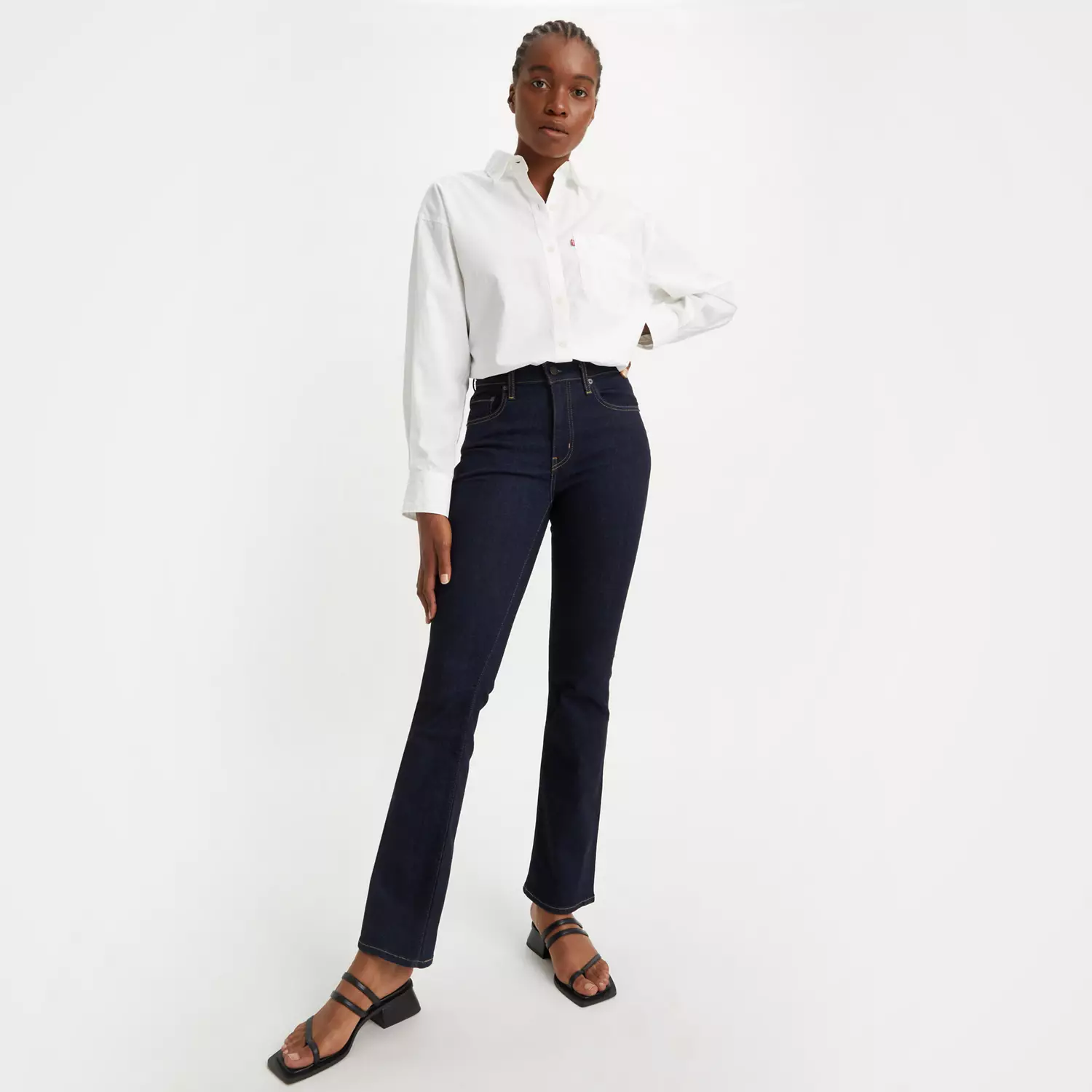 725 Джинсы женские Bootcut с высокой посадкой Levi's, цвет Blue Wave Rinse - Dark Wash
725 Джинсы женские Bootcut с высокой посадкой Levi's, цвет Blue Wave Rinse - Dark Wash