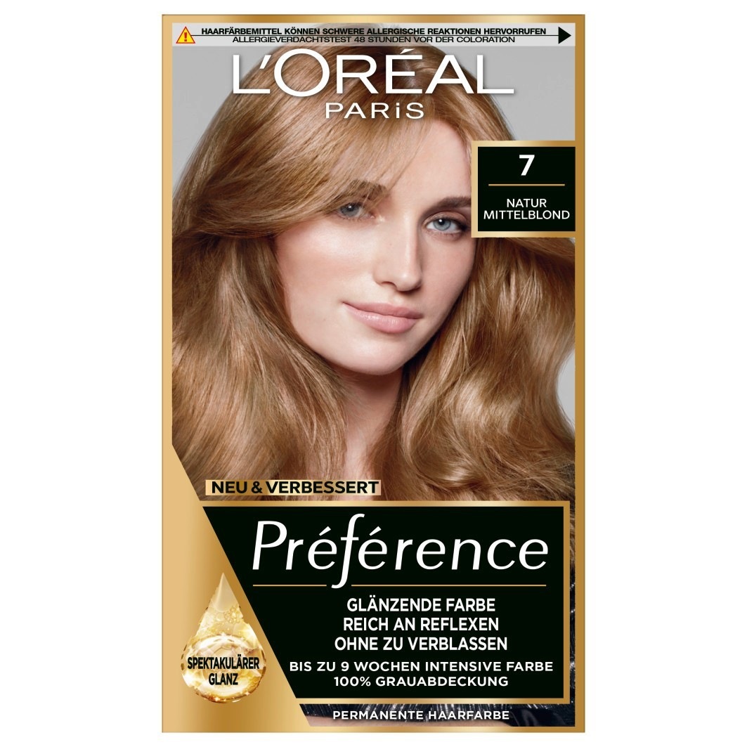 Краска для волос preference Loreal Paris, nr. 7 - naturmittelblond, количество 1 шт.
Краска для волос preference Loreal Paris, nr. 7 - naturmittelblond, количество 1 шт.
