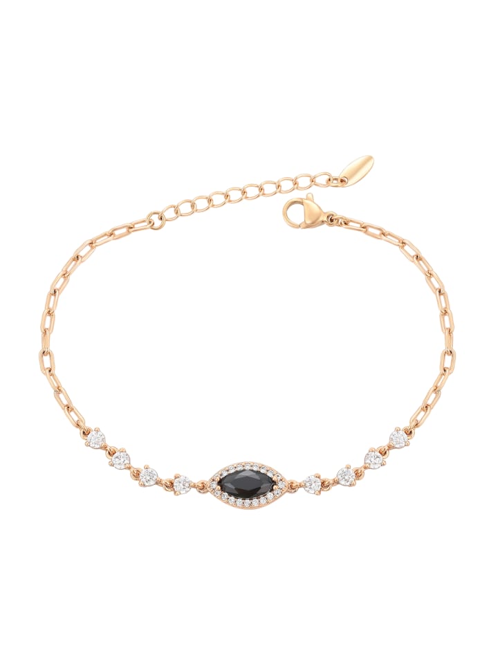 Faina Женский браслет-цепочка с кристаллами, цвет розовое золото, черный
Faina Женский браслет-цепочка с кристаллами, цвет розовое золото, черный