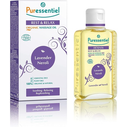 Органическое массажное масло Rest & Relax 100 мл с лавандой и нероли Puressentiel
Органическое массажное масло Rest & Relax 100 мл с лавандой и нероли Puressentiel