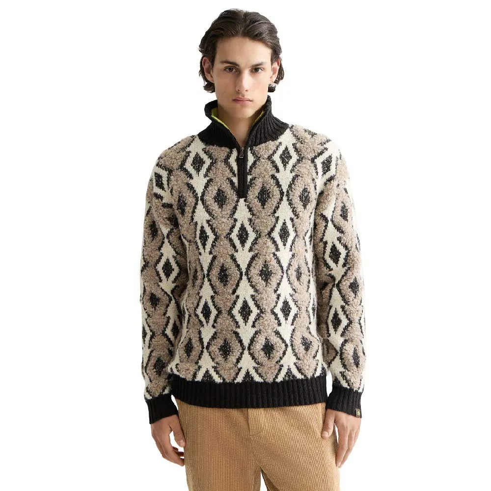 Свитер Scotch & Soda Argyles с жаккардовым узором, приспущенными плечами и застежкой-молнией до середины груди, коричневый
Свитер Scotch & Soda Argyles с жаккардовым узором, приспущенными плечами и застежкой-молнией до середины груди, коричневый