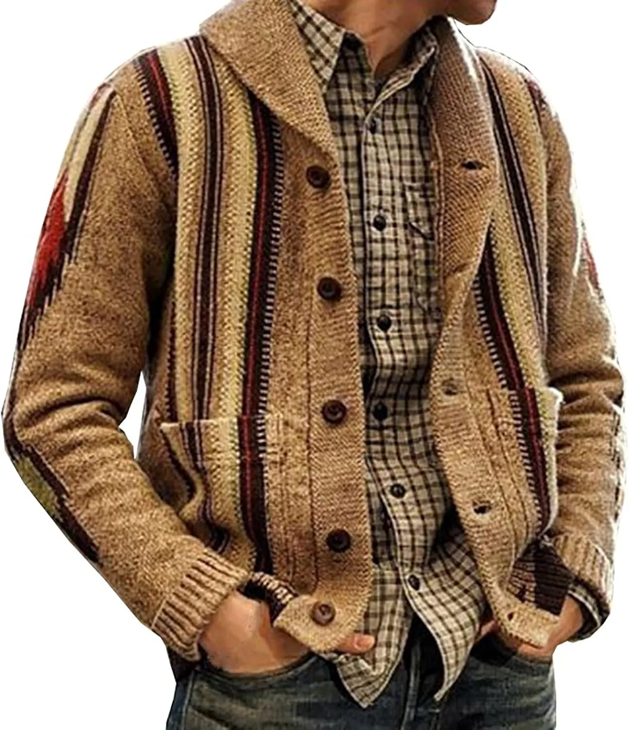 Akklian мужской кардиган с длинным рукавом и воротником-шалью
Akklian мужской кардиган с длинным рукавом и воротником-шалью