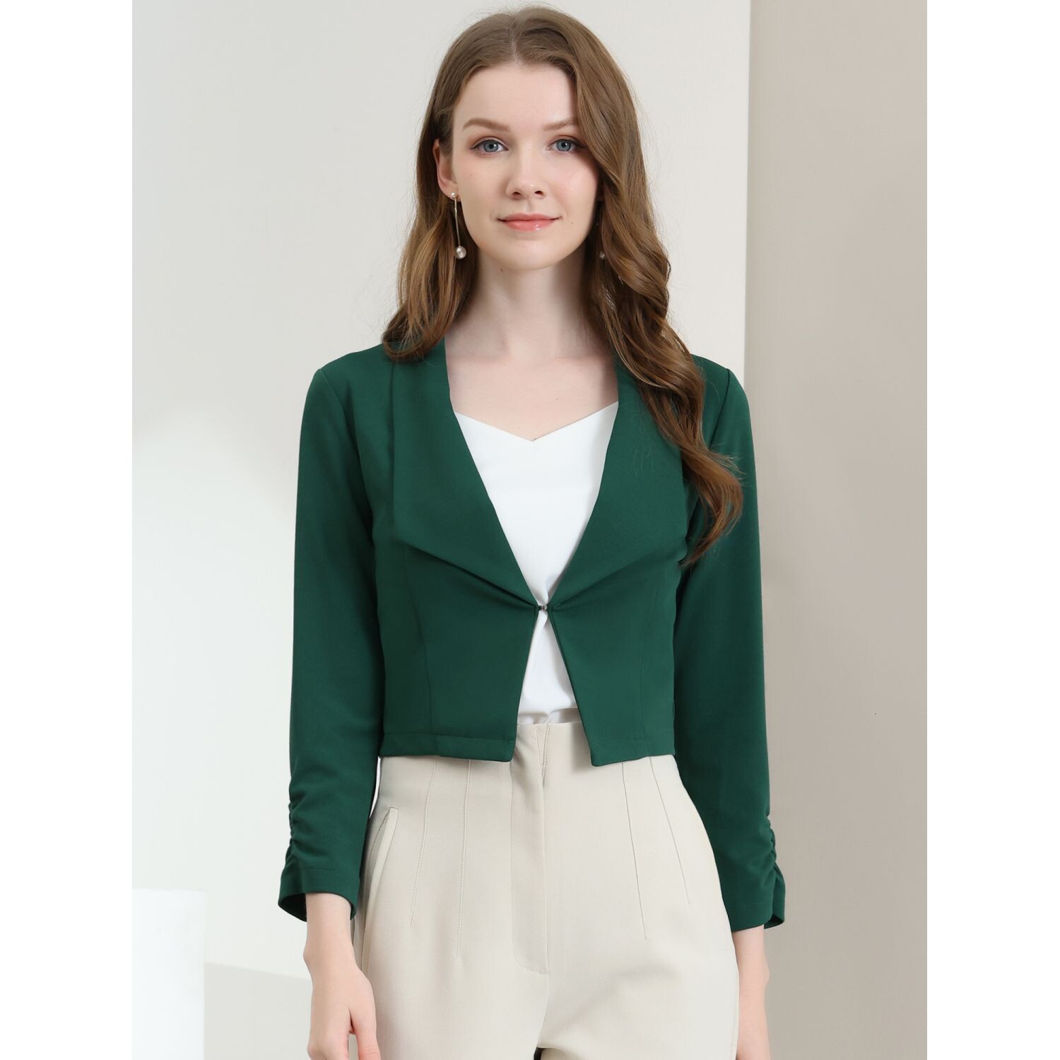 Женский укороченный пиджак с длинными рукавами и зубчатыми лацканами ALLEGRA K, бежевый
Женский укороченный пиджак с длинными рукавами и зубчатыми лацканами ALLEGRA K, бежевый