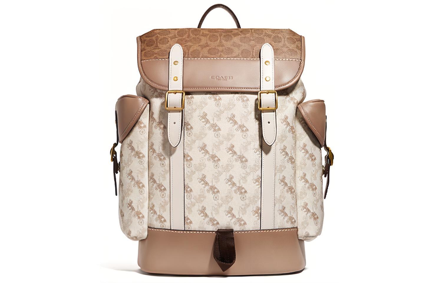 COACH Кожаный рюкзак большой мужской бежево-коричневый
COACH Кожаный рюкзак большой мужской бежево-коричневый