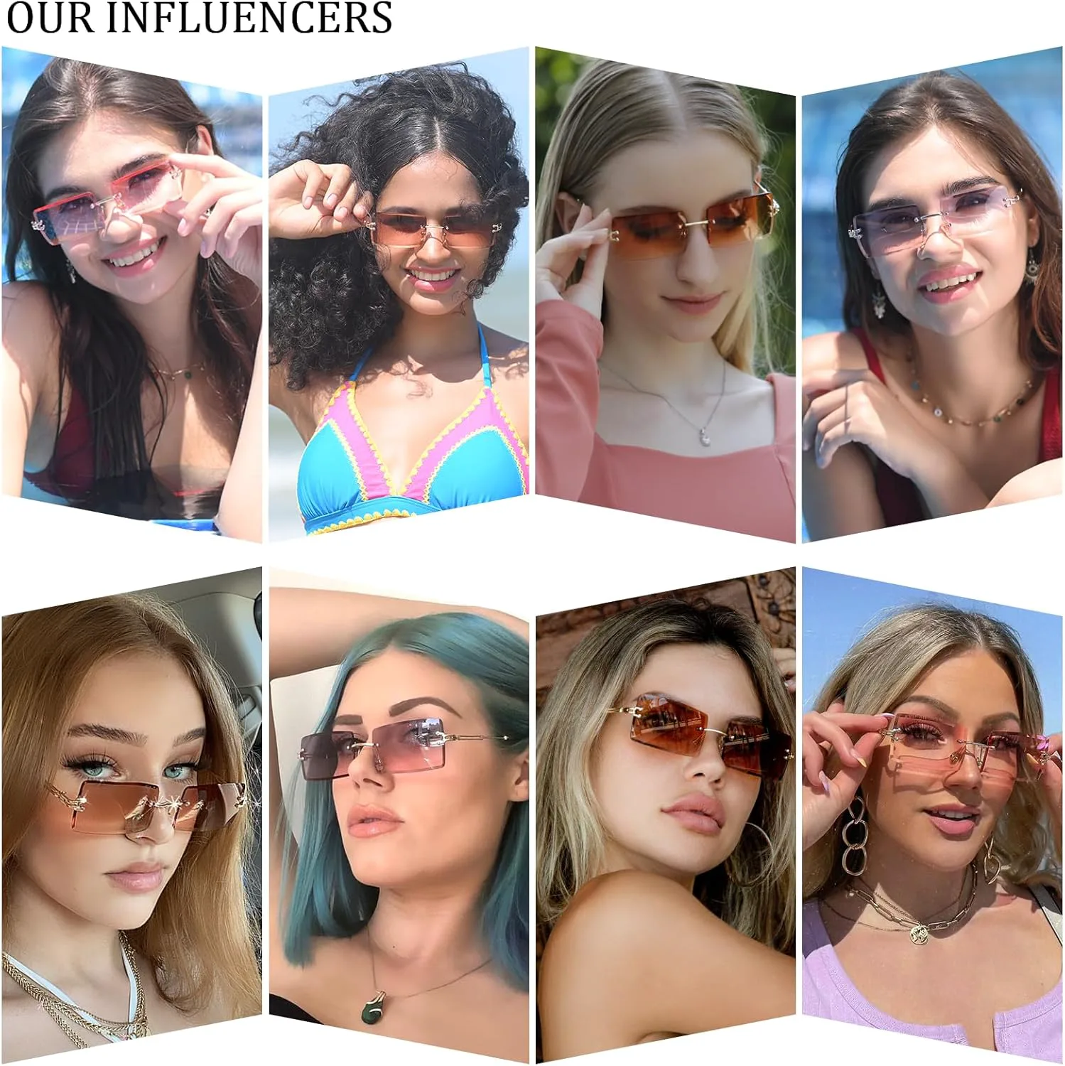 Солнцезащитные очки Dollger Y2K для женщин, без оправы, прямоугольные, в стиле 90-х; для мужчин, без оправы, квадратные, в стиле 2000-х; защита UV400, B: Purple
Солнцезащитные очки Dollger Y2K для женщин, без оправы, прямоугольные, в стиле 90-х; для мужчин, без оправы, квадратные, в стиле 2000-х; защита UV400, B: Purple