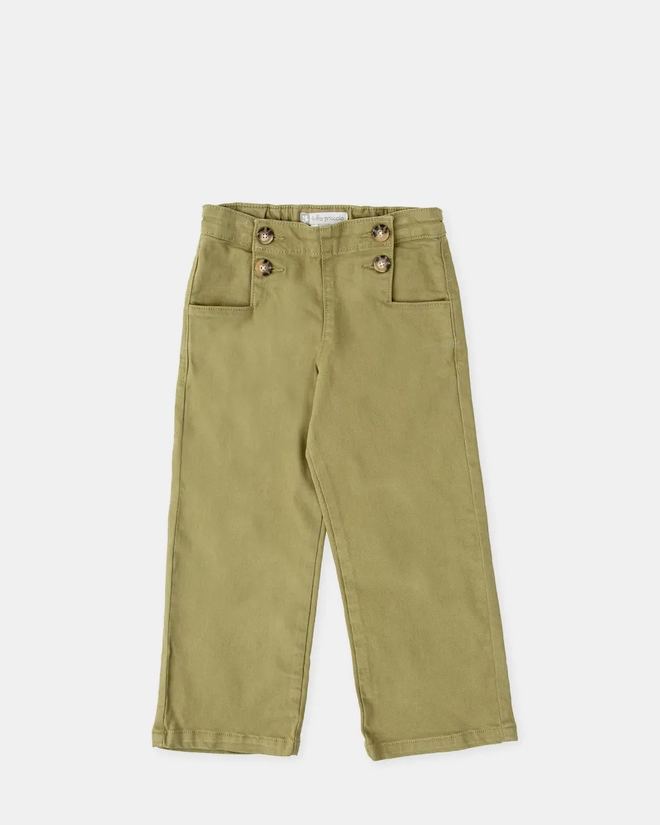 Брюки для малыша из саржи с эластаном Tutto Piccolo, хаки
Брюки для малыша из саржи с эластаном Tutto Piccolo, хаки