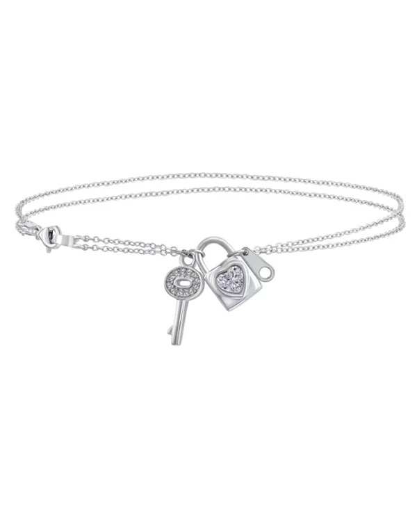Браслет на лодыжку с подвеской в виде сердца с фианитами, двойной цепочкой, с удлинителем, из стерлингового серебра Bling Jewelry, clear
Браслет на лодыжку с подвеской в виде сердца с фианитами, двойной цепочкой, с удлинителем, из стерлингового серебра Bling Jewelry, clear