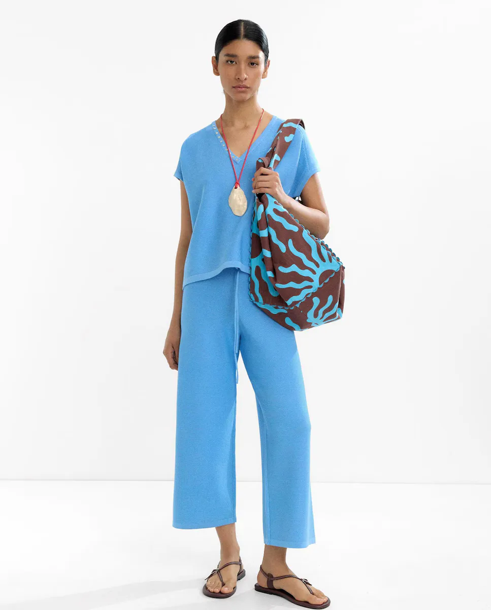 Женские прямые брюки из трикотажа с рубчатой текстурой Parfois, синий
Женские прямые брюки из трикотажа с рубчатой текстурой Parfois, синий