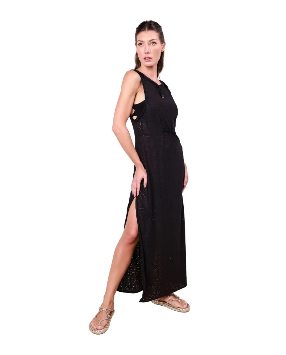 Женское длинное пляжное платье без рукавов Despi, черный
Женское длинное пляжное платье без рукавов Despi, черный