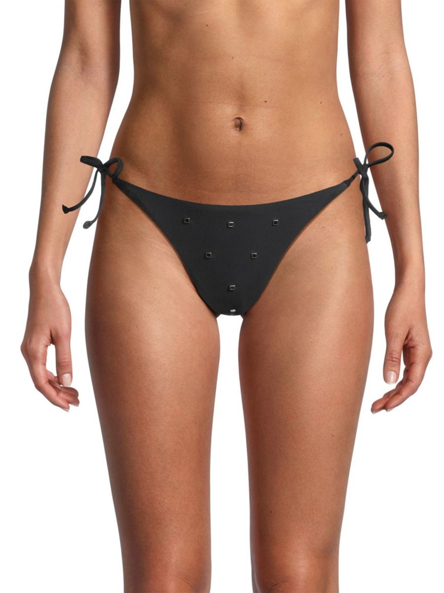 Плавки-бикини с завязками, украшенные кристаллами Diamond Heat Milly, черный
Плавки-бикини с завязками, украшенные кристаллами Diamond Heat Milly, черный