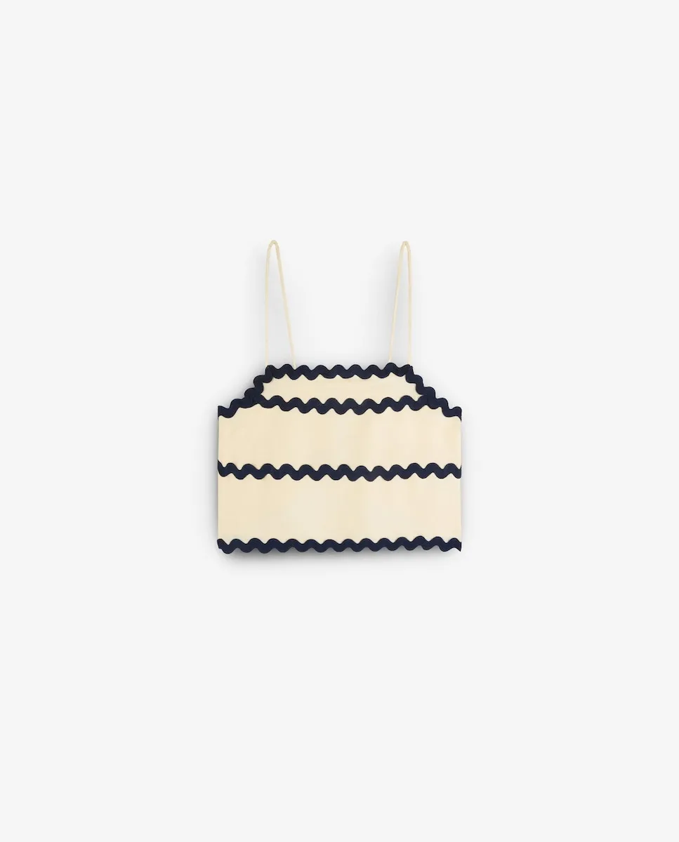 Женский топ на бретелях с контрастным волнообразным принтом Scalpers, пастельно-розовый
Женский топ на бретелях с контрастным волнообразным принтом Scalpers, пастельно-розовый