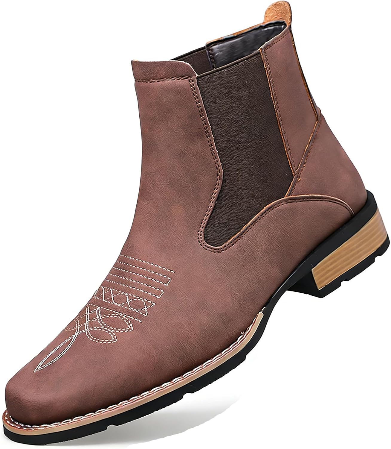 Мужские ботинки челси на массивном каблуке, ковбойские сапоги в стиле вестерн, классические, с квадратным носком, вышитые, надеваются без шнурков, повседневные, рабочие, высокие, до щиколотки Enoegmsd, коричневый
Мужские ботинки челси на массивном каблуке, ковбойские сапоги в стиле вестерн, классические, с квадратным носком, вышитые, надеваются без шнурков, повседневные, рабочие, высокие, до щиколотки Enoegmsd, коричневый