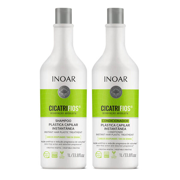 Восстанавливающий набор для поврежденных волос: шампунь, 1000 мл + кондиционер, 1000 мл Inoar Cicatrifios
Восстанавливающий набор для поврежденных волос: шампунь, 1000 мл + кондиционер, 1000 мл Inoar Cicatrifios
