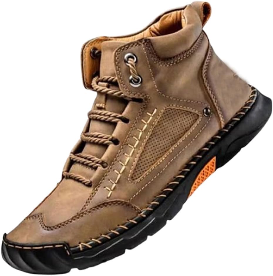 Мужские ортопедические водонепроницаемые кожаные ботинки - широкая посадка, поддержка свода стопы, удобные ручной работы ботинки до щиколотки Generic, хаки
Мужские ортопедические водонепроницаемые кожаные ботинки - широкая посадка, поддержка свода стопы, удобные ручной работы ботинки до щиколотки Generic, хаки