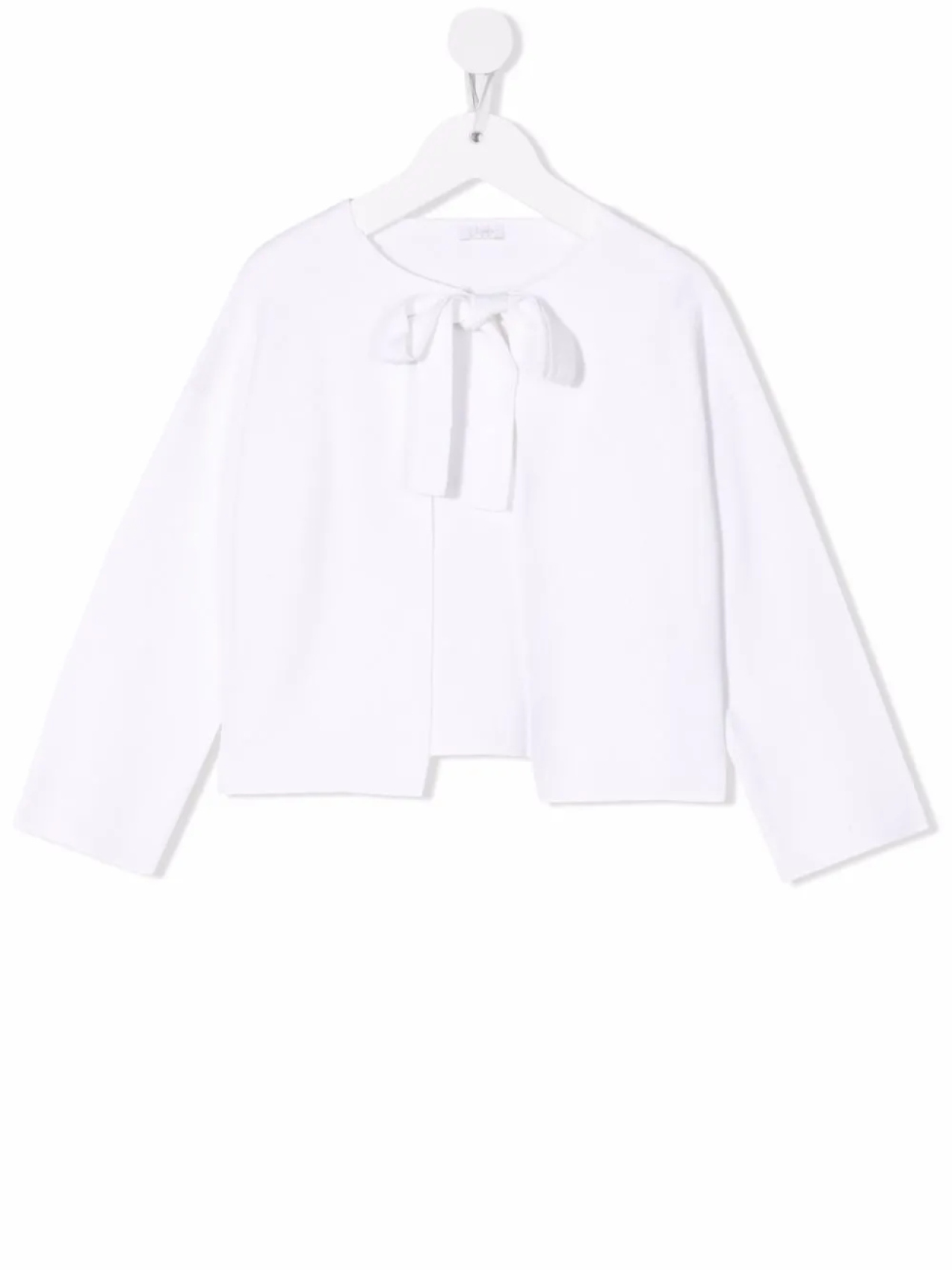 Il Gufo кардиган тонкой вязки с бантом, белый
Il Gufo кардиган тонкой вязки с бантом, белый