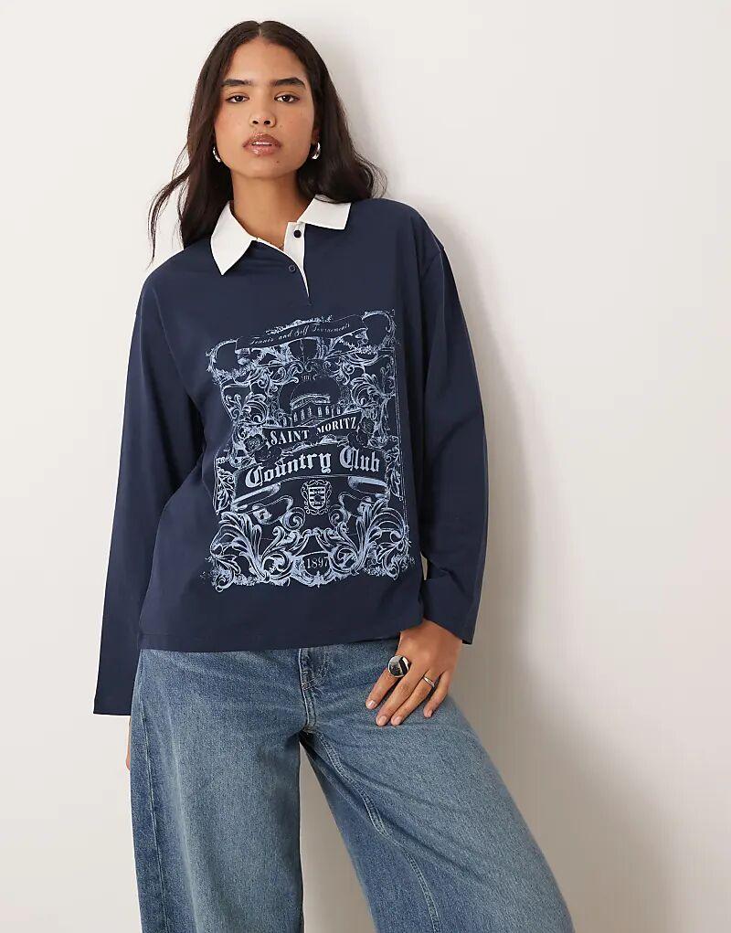 Толстовка-поло свободного кроя ASOS DESIGN с принтом загородного клуба в темно-синем цвете
Толстовка-поло свободного кроя ASOS DESIGN с принтом загородного клуба в темно-синем цвете