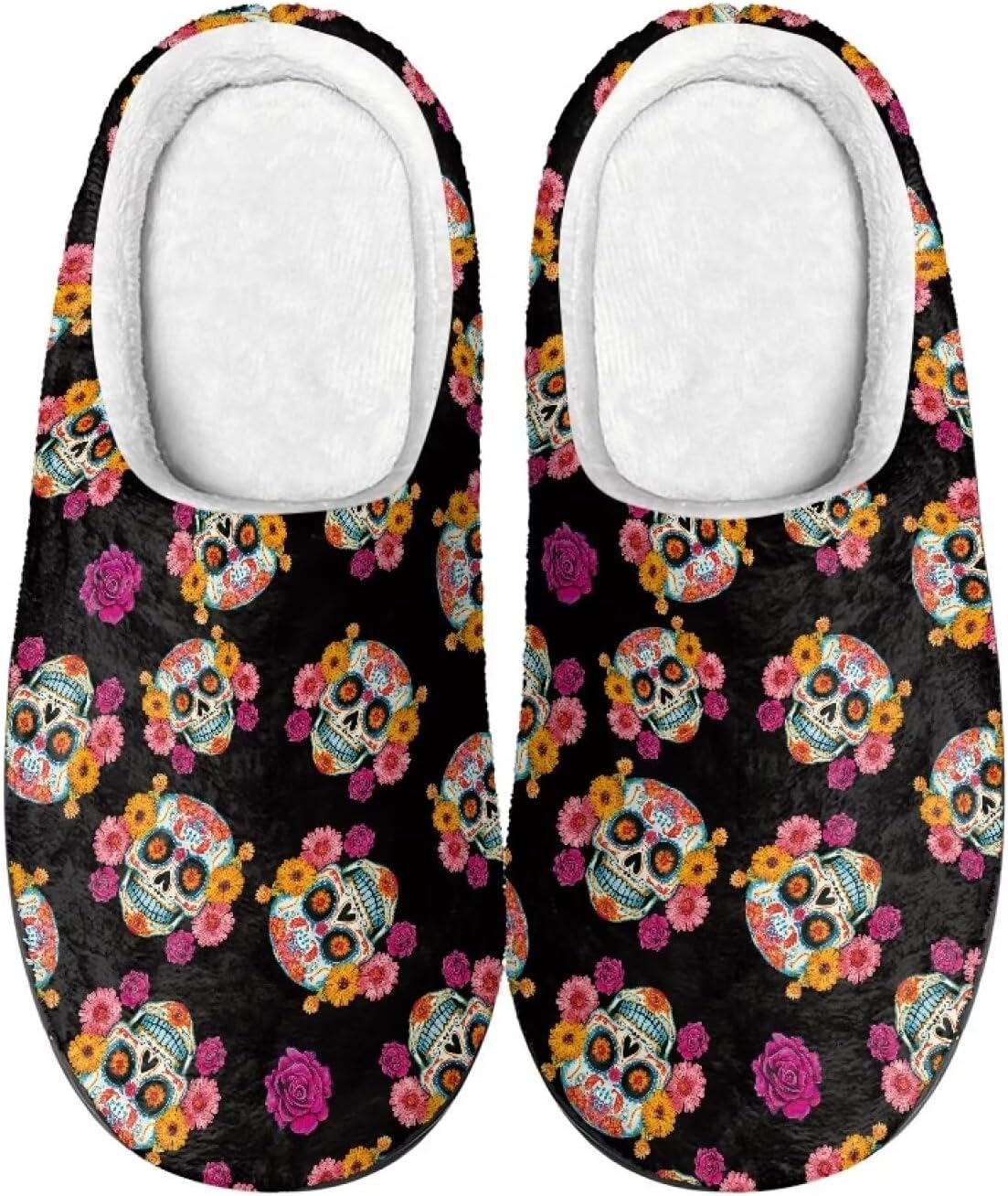 Домашние тапочки для женщин и мужчин, пушистые и уютные фланелевые тапочки для дома и улицы, моющиеся, с мягкой подушкой, теплые и дышащие, для сна Salabomia, Black-skull Flower Print
Домашние тапочки для женщин и мужчин, пушистые и уютные фланелевые тапочки для дома и улицы, моющиеся, с мягкой подушкой, теплые и дышащие, для сна Salabomia, Black-skull Flower Print