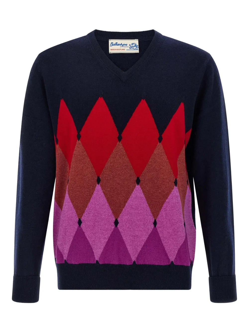 Кашемировый свитер с V-образным вырезом Ballantyne, синий
Кашемировый свитер с V-образным вырезом Ballantyne, синий