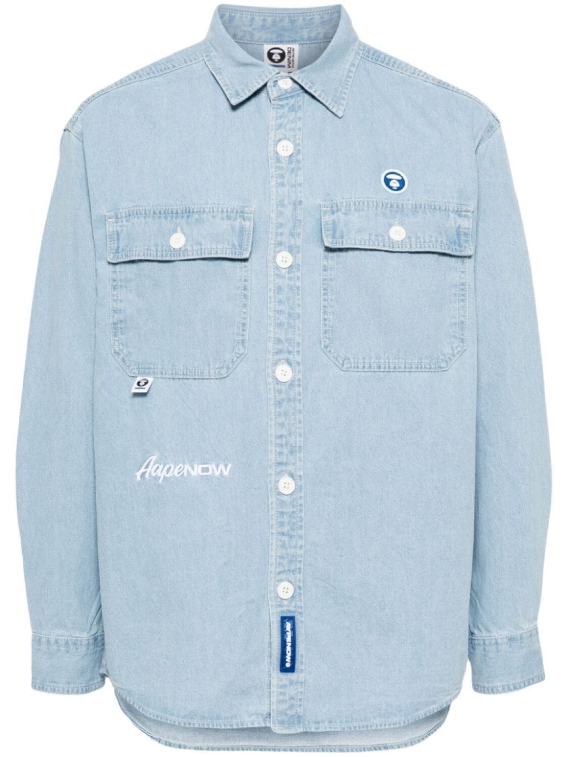 A Bathing Ape джинсовая рубашка с логотипом, синий
A Bathing Ape джинсовая рубашка с логотипом, синий