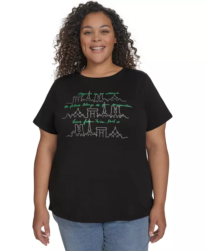 Футболка больших размеров с графическим принтом «Парижский горизонт» KARL LAGERFELD PARIS, черный
Футболка больших размеров с графическим принтом «Парижский горизонт» KARL LAGERFELD PARIS, черный