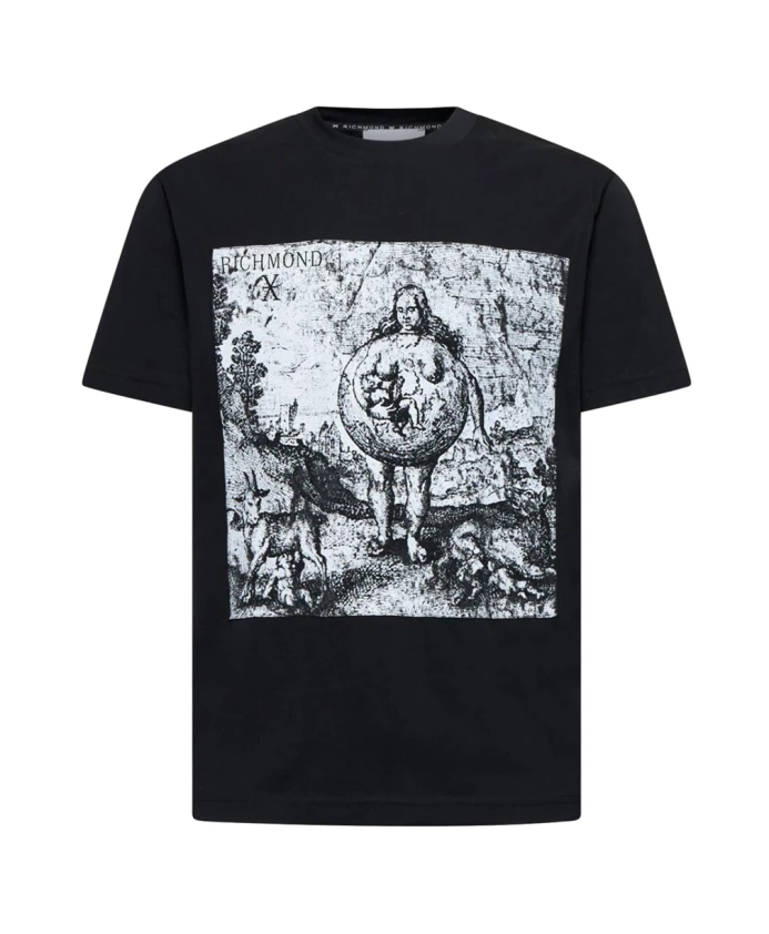 Футболка с художественным графическим принтом на передней части. Richmond, черный
Футболка с художественным графическим принтом на передней части. Richmond, черный