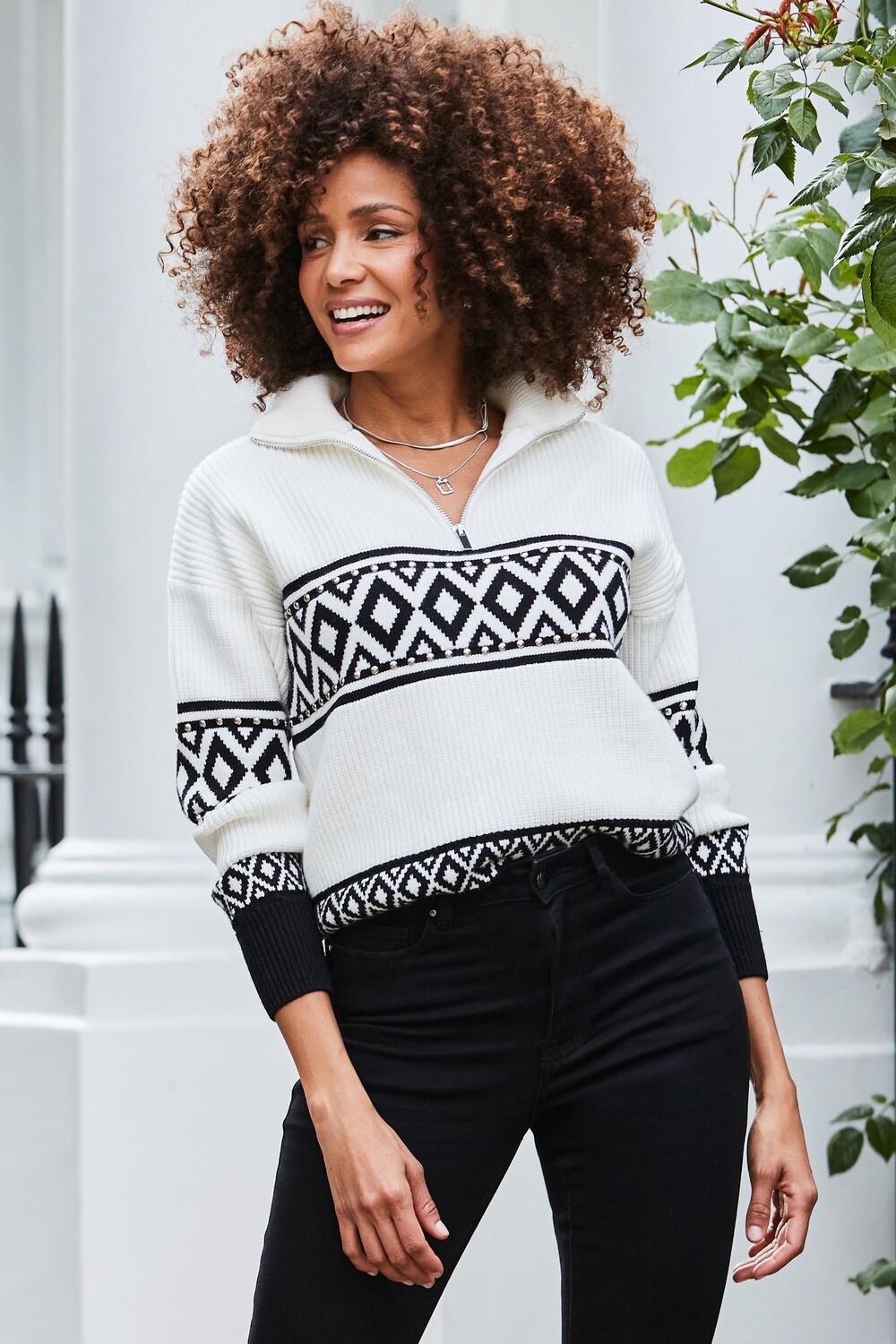 Детализированный водолазный джемпер Sosandar, белый
Детализированный водолазный джемпер Sosandar, белый