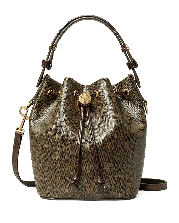 Мини-Сумка-Ведро с монограммой T Tory Burch, зеленый
Мини-Сумка-Ведро с монограммой T Tory Burch, зеленый