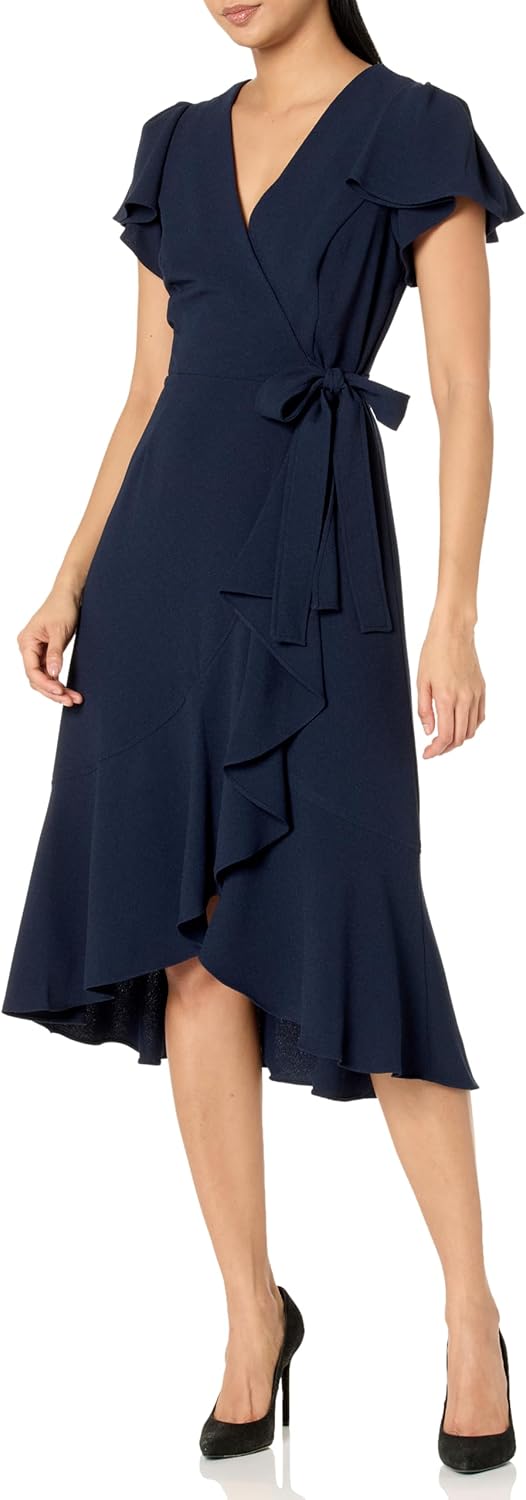 Женское платье Tommy Hilfiger с V-образным вырезом, длиной миди и короткими рукавами-крылышками, Sky Captain
Женское платье Tommy Hilfiger с V-образным вырезом, длиной миди и короткими рукавами-крылышками, Sky Captain