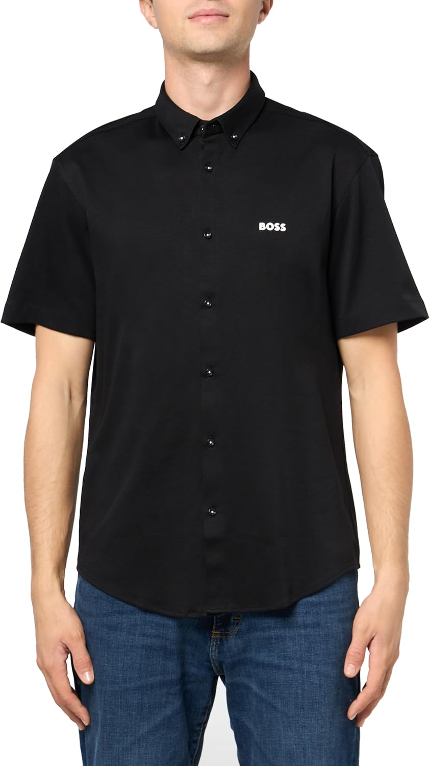 BOSS Мужская рубашка с коротким рукавом, Black Olive
BOSS Мужская рубашка с коротким рукавом, Black Olive