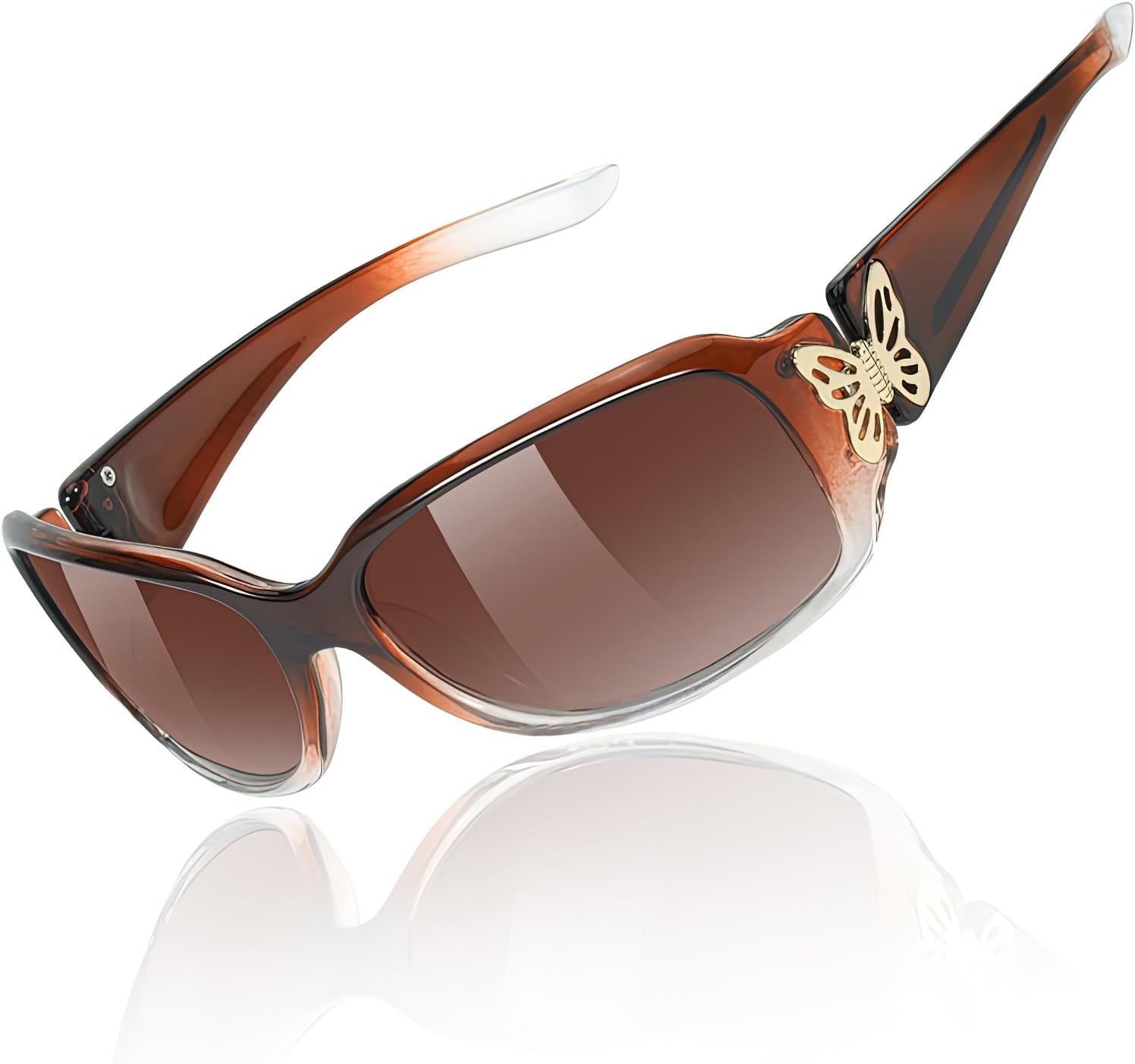 Женские поляризованные солнцезащитные очки TJUTR с обтекаемым дизайном в виде бабочки, в модном стиле Jackie-O, обеспечивают защиту от УФ-излучения UV400, A6 Gradient Brown Frame Brown Lenses
Женские поляризованные солнцезащитные очки TJUTR с обтекаемым дизайном в виде бабочки, в модном стиле Jackie-O, обеспечивают защиту от УФ-излучения UV400, A6 Gradient Brown Frame Brown Lenses