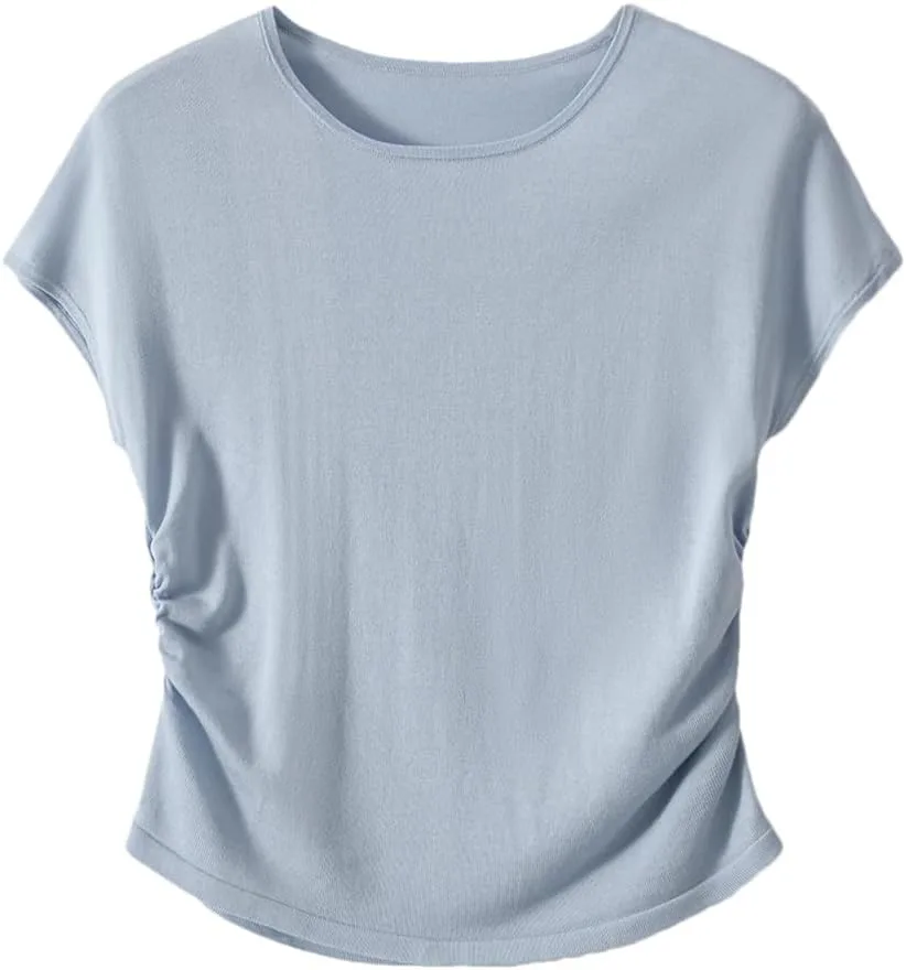 Женская футболка Mulberry Silk с коротким рукавом и полосками Vsadsau
Женская футболка Mulberry Silk с коротким рукавом и полосками Vsadsau