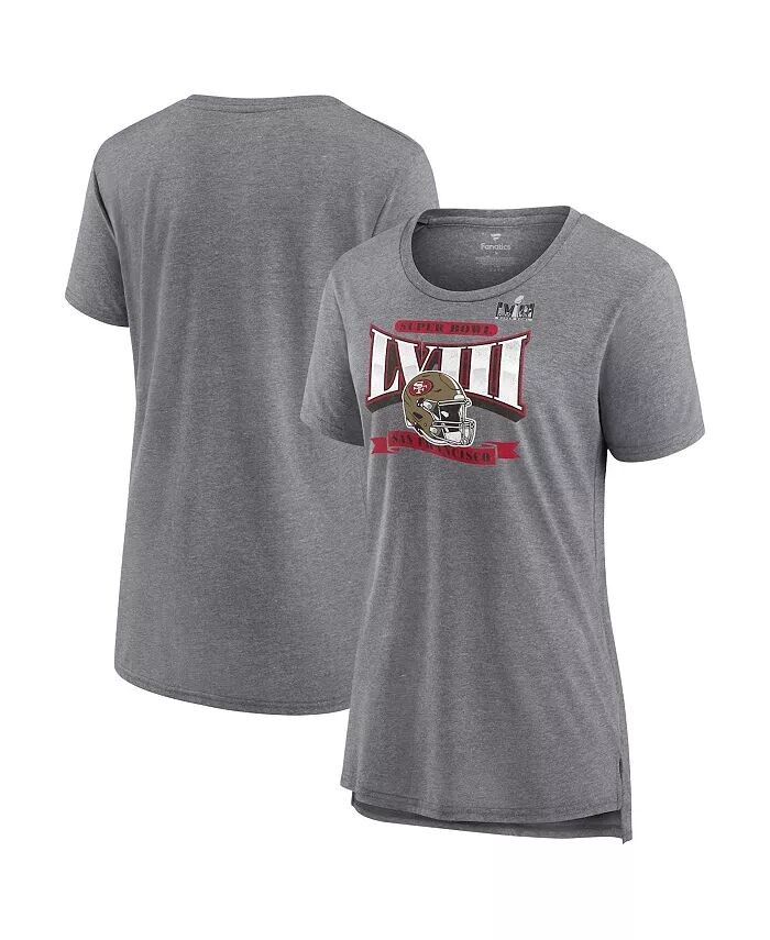 Женская футболка Heather Gray San Francisco 49ers Super Bowl LVIII Our Pastime Tri-Blend с круглым вырезом Fanatics
Женская футболка Heather Gray San Francisco 49ers Super Bowl LVIII Our Pastime Tri-Blend с круглым вырезом Fanatics