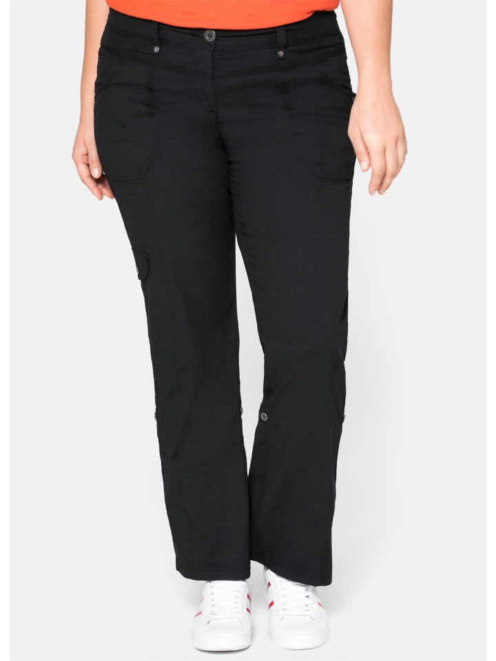 Тканевые брюки sheego, черный
Тканевые брюки sheego, черный