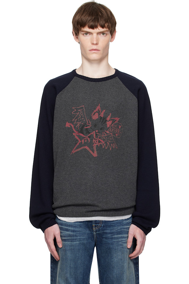 Принтованный свитер реглан вязка We11Done, цвет charcoal
Принтованный свитер реглан вязка We11Done, цвет charcoal