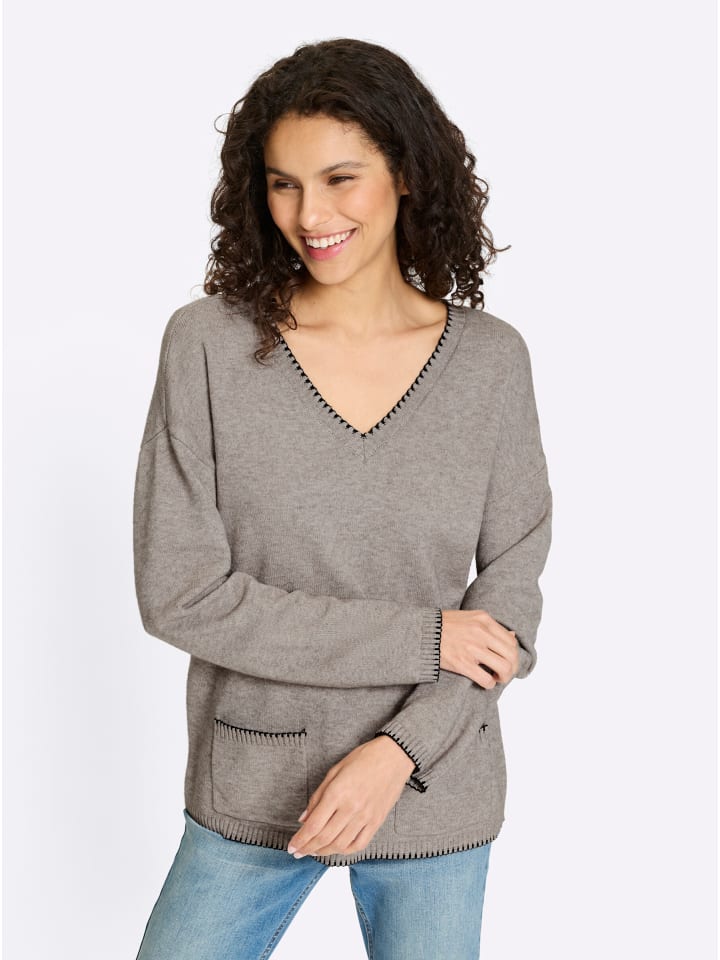 Свитер цвета серо-коричневого меланжа Heine
Свитер цвета серо-коричневого меланжа Heine