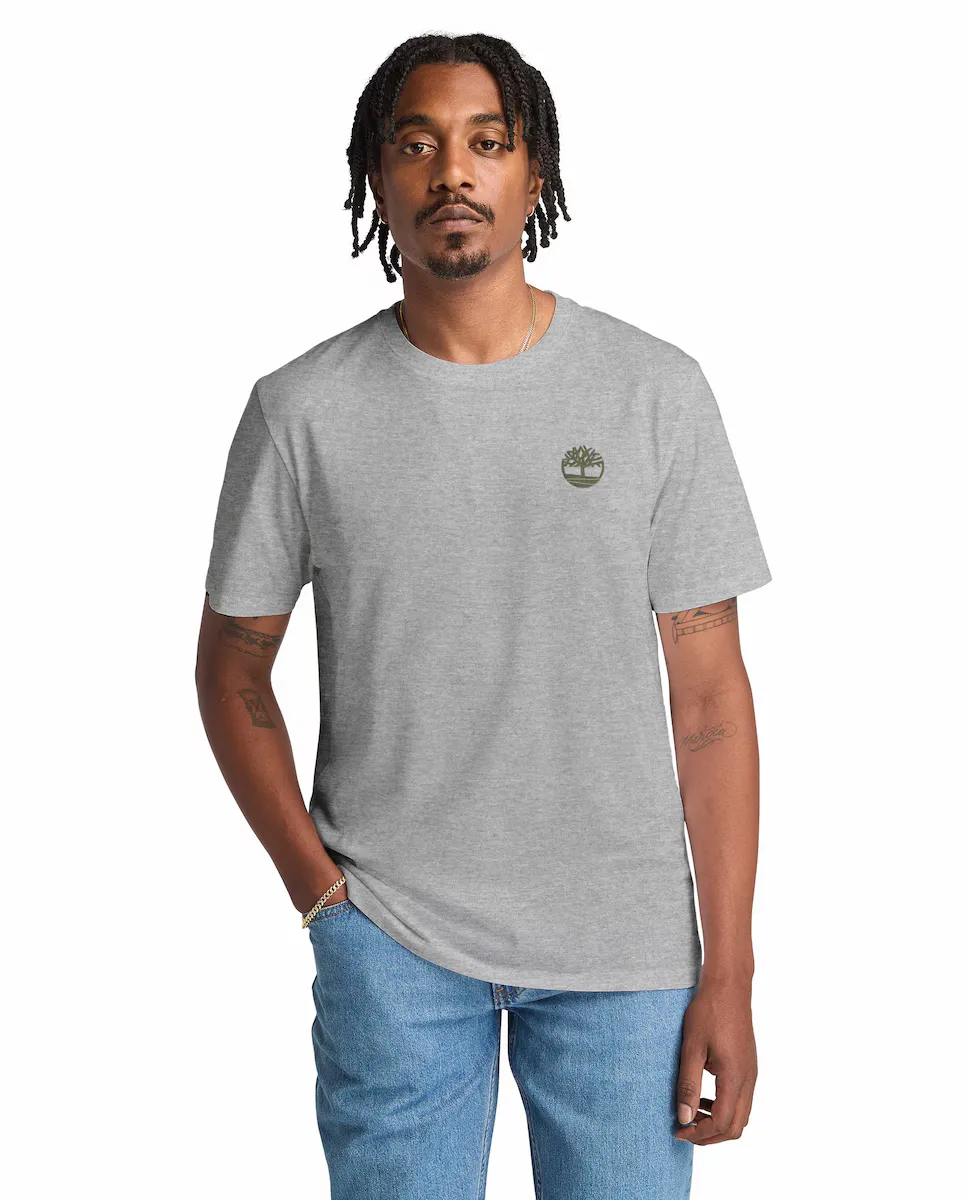 Мужская футболка с короткими рукавами и логотипом на спине Timberland, серый
Мужская футболка с короткими рукавами и логотипом на спине Timberland, серый