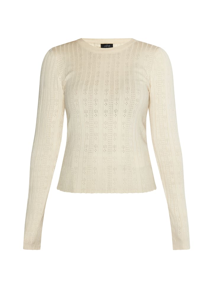 Женский вязаный свитер темно-кремового цвета usha BLACK LABEL
Женский вязаный свитер темно-кремового цвета usha BLACK LABEL