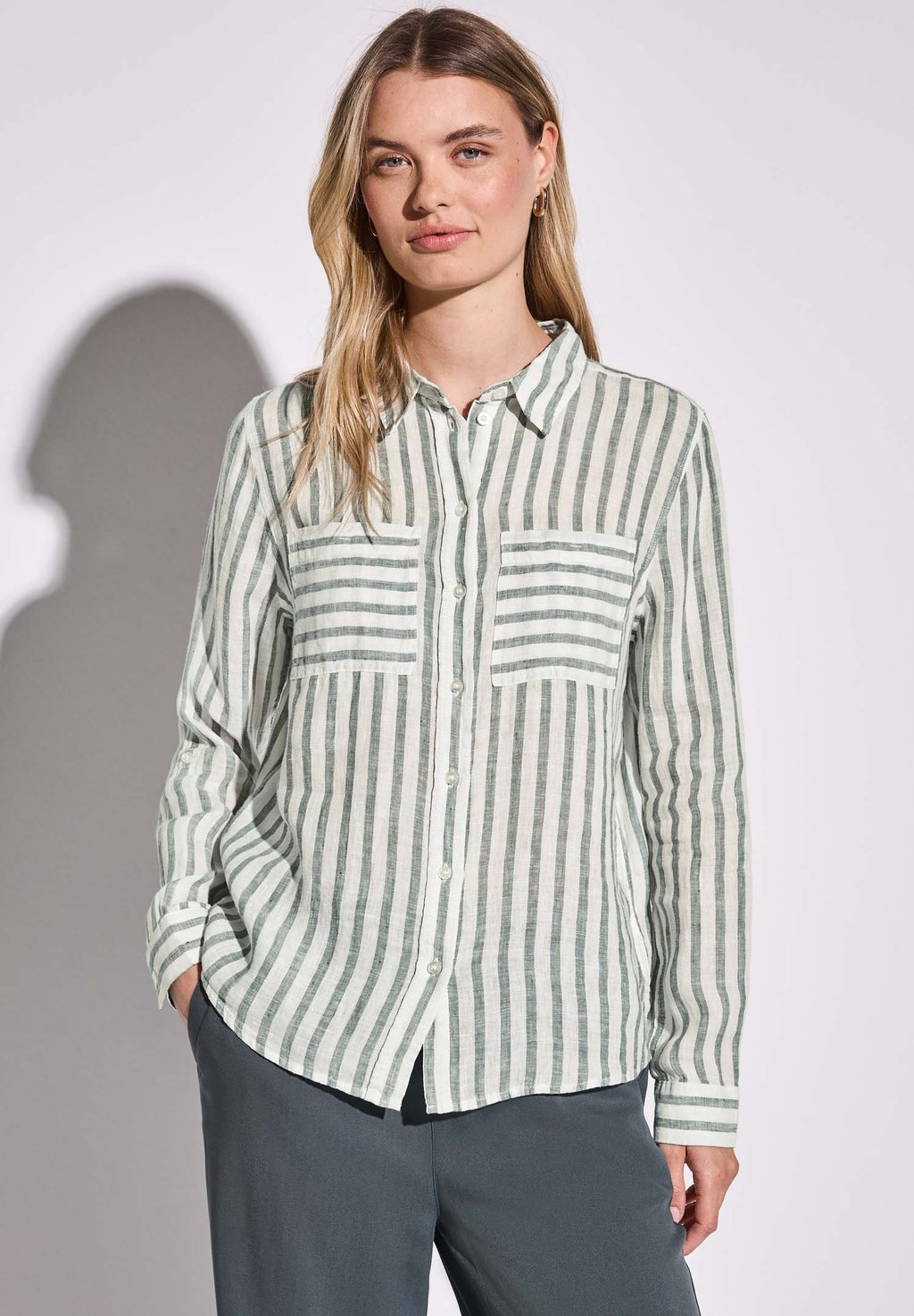 Блузка на пуговицах GESTREIFTE Street One, светло-зеленый
Блузка на пуговицах GESTREIFTE Street One, светло-зеленый