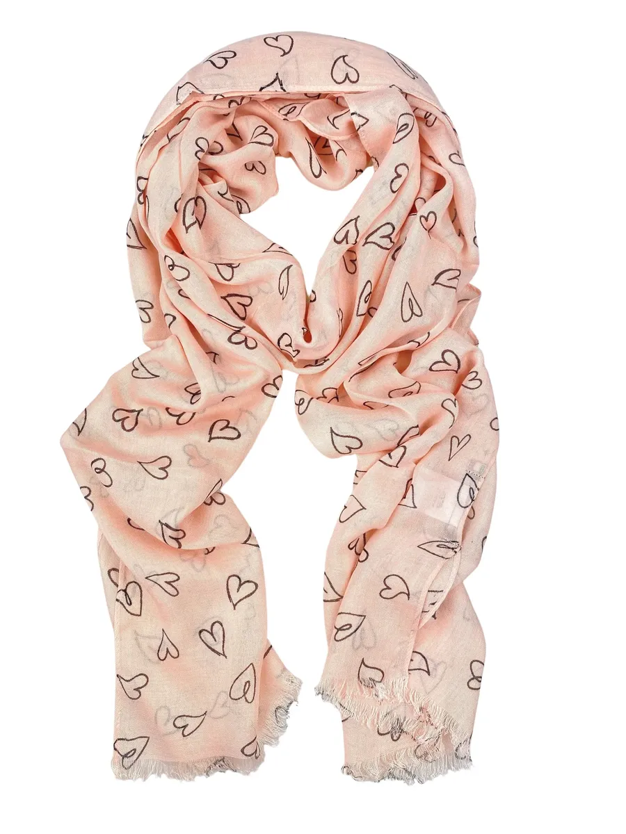 COLLEZIONE ALESSANDRO модный шарф "Babsi" из тончайшей вискозы с принтом в виде сердечек, цвет Apricot
COLLEZIONE ALESSANDRO модный шарф "Babsi" из тончайшей вискозы с принтом в виде сердечек, цвет Apricot