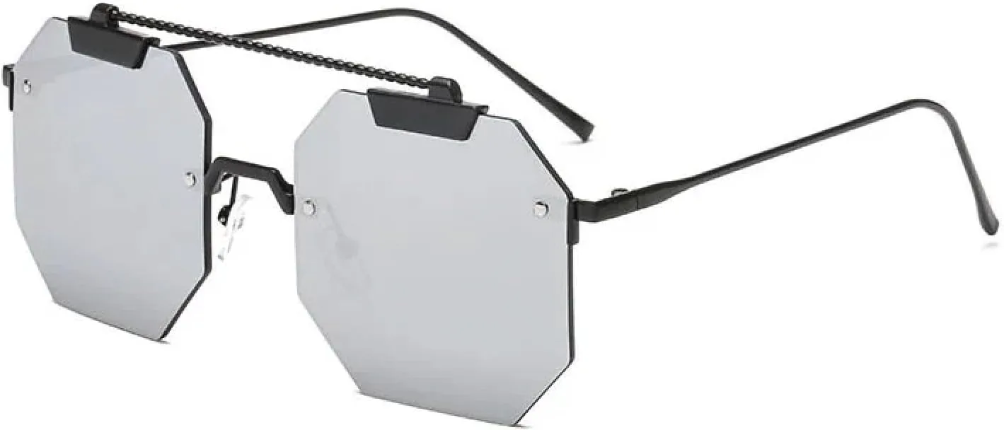 Большие женские солнцезащитные очки без оправы, мужские солнцезащитные очки прозрачные, красные, синие, розовые, с защитой от УФ-излучения UV400 DSVIGF, Silver Mirror
Большие женские солнцезащитные очки без оправы, мужские солнцезащитные очки прозрачные, красные, синие, розовые, с защитой от УФ-излучения UV400 DSVIGF, Silver Mirror