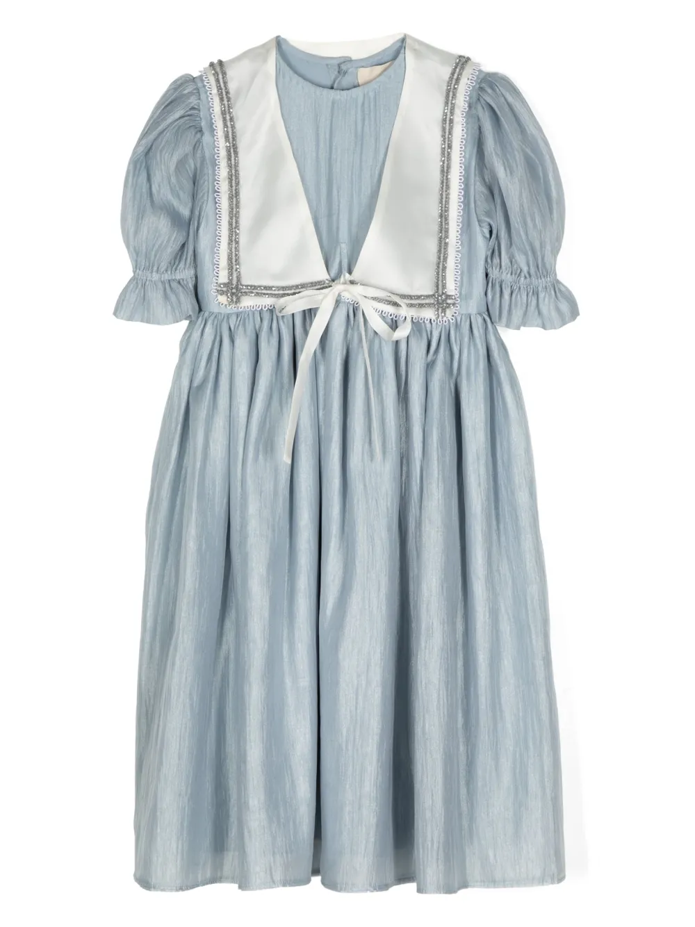 Платье с объемными рукавами и декорированным воротником Shatha Essa Kids, синий
Платье с объемными рукавами и декорированным воротником Shatha Essa Kids, синий